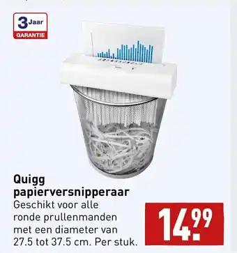 ALDI Quigg papierversnipperaar aanbieding