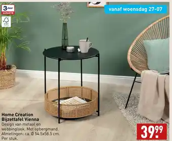 ALDI Home Creation Bijzettafel Vienna Afmetingen: ca. 54.5x58.5 cm aanbieding