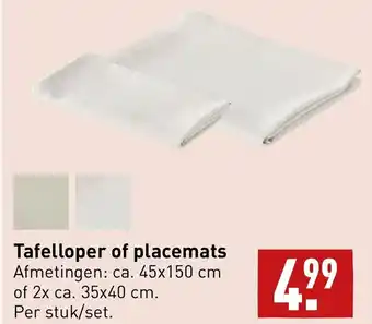 ALDI Tafelloper of placemats aanbieding