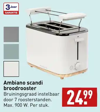 ALDI Ambiano scandi broodrooster aanbieding