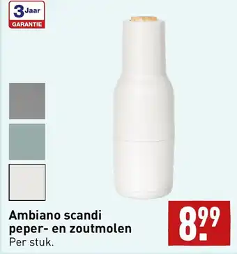 ALDI Ambiano scandi peper- en zoutmolen aanbieding