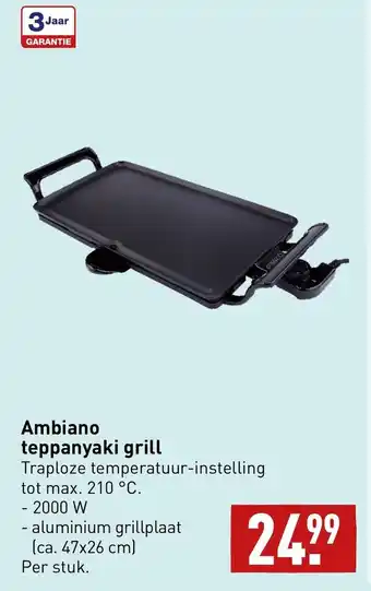 ALDI Ambiano teppantaki grill aanbieding