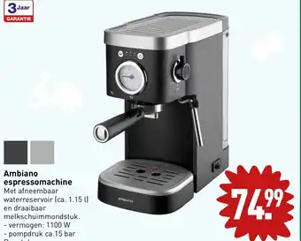 ALDI Ambiano espressomachine aanbieding