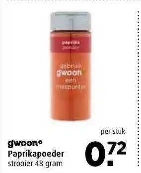 Boni Gwoon Paprikapoeder aanbieding