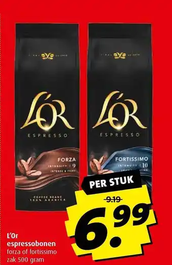 Boni L'Or Espressobonen Forza Of Fortissimo aanbieding