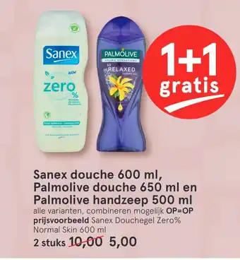 Etos Sanex douche, Palmolive Douche aanbieding