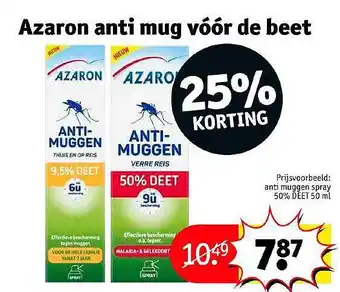 Kruidvat Azaron Anti Mug Vóór De Beet 25% Korting aanbieding