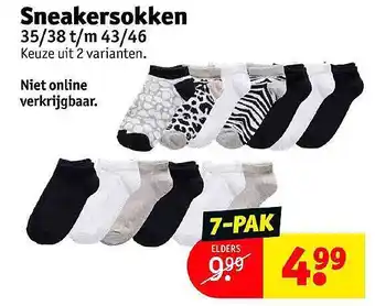 Kruidvat Sneakersokken aanbieding