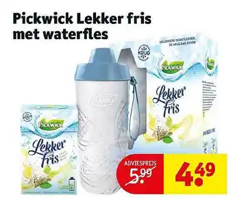 Kruidvat Pickwick Lekker Fris Met Waterfles aanbieding