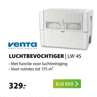 Expert Luchtbevochtiger| lw 45 aanbieding