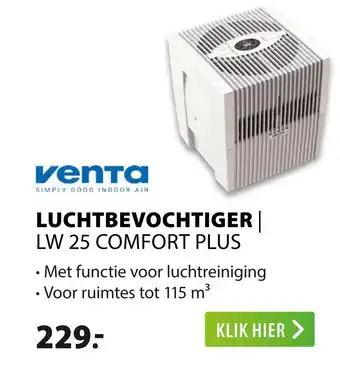 Expert Luchtbevochtiger| lw 25 comfort plus aanbieding