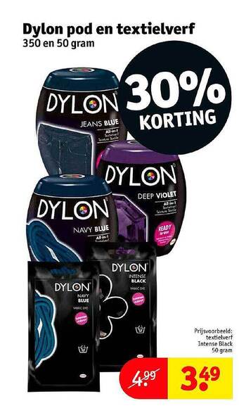 Kruidvat Dylon Pod En Textielverf 30% Korting aanbieding