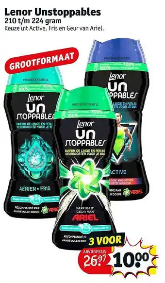 Kruidvat Lenor Unstoppables aanbieding