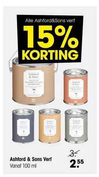 Kwantum Ashford & Sons Verf 15% Korting aanbieding