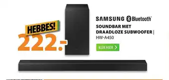 Expert Samsung soundbar met draadloze subwoofer | hw-a450 aanbieding