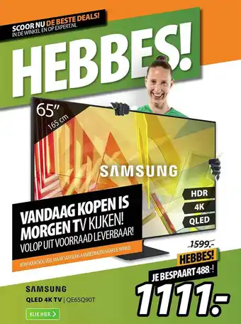 Expert Samsung qled 4k tv | QE65Q90T aanbieding