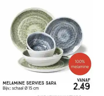 Xenos Melamine servies sara 15 cm aanbieding