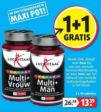 Lucovitaal Lucovitaal Multi 2 x 40 tabletten aanbieding