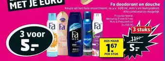 Trekpleister Fa deodorant en douche 4x150 ml aanbieding