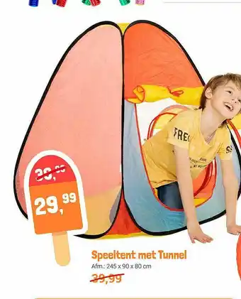 Lobbes Speeltent met tunnel 245 x 90 x 80 cm aanbieding