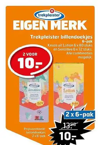 Trekpleister Trekpleister Billendoekjes aanbieding