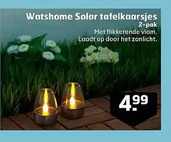 Trekpleister Watshome Solar Tafelkaarsjes aanbieding