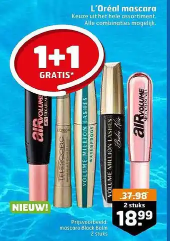 Trekpleister L'Oréal Mascara 1+1 Gratis aanbieding