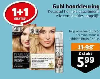 Trekpleister Guhl Haarkleuring 1+1 Gratis aanbieding