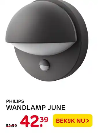 Praxis Philips wandlamp june aanbieding