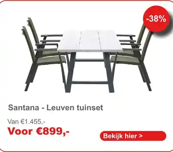 Tuinmeubelland Santana - Leuven tuinset aanbieding