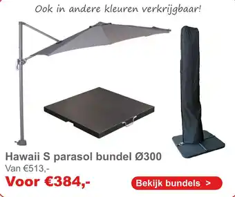 Tuinmeubelland Hawaii S parasol bundel Ø300 aanbieding