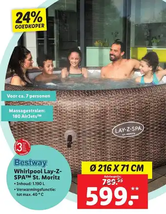 Lidl Bestway Whirlpool Lay-Z- SPA St. Moritz aanbieding