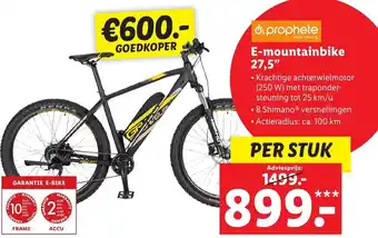 Lidl Prophete E-mountainbike 27,5" aanbieding