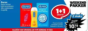 Trekpleister Durex condooms Classic Natural 2 x 12 stuks aanbieding