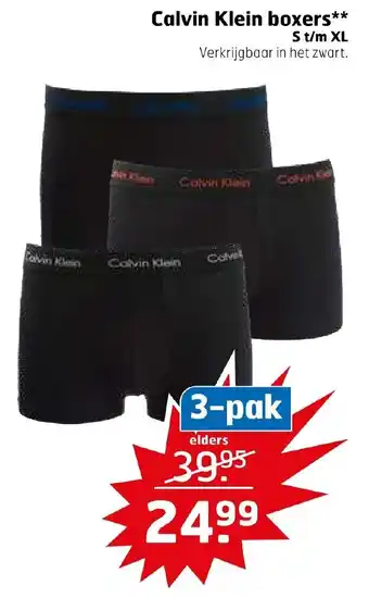 Trekpleister Calvin Klein boxers S t/m XL 3-pak aanbieding