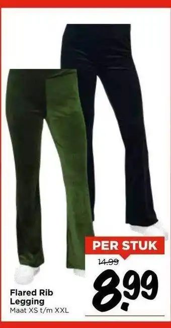 Vomar Voordeelmarkt Flared Rib Legging aanbieding