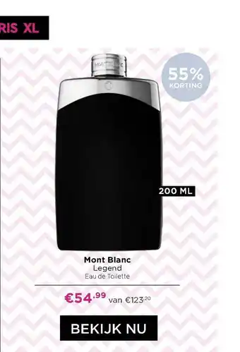 ICI Paris XL Mont Blanc Legend Eau De Toilette 55% Korting aanbieding