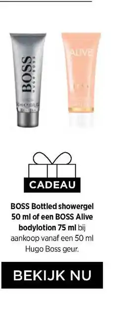 ICI Paris XL Boss Bottled Showergel 50 Ml Of Een Boss Alive Bodylotion 75 Ml aanbieding