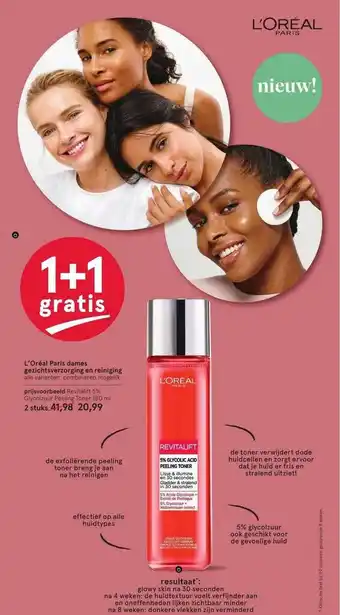 Etos L'Oréal Paris Dames Gezichstverzorging En Reiniging 1+1 Gratis aanbieding