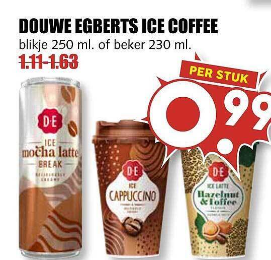 Douwe Egberts Ice Coffee aanbieding bij MCD Supermarkt