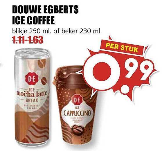 Douwe egberts ice coffee aanbieding bij MCD Supermarkt