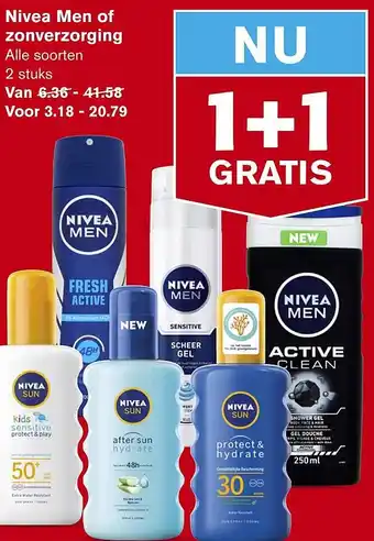 Hoogvliet Nivea Men of zonverzorging aanbieding