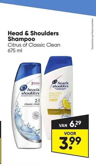 Big Bazar Head & shoulders shampoo citrus of classic clean aanbieding