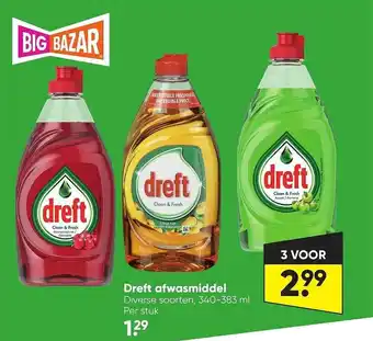 Big Bazar Dreft afwasmiddel aanbieding