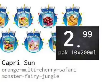 Naanhof Capri sun orange-multi-cherry-safari monster-fairy-jungle aanbieding