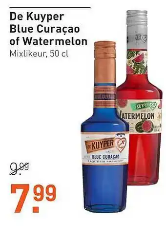 Gall & Gall De kuyper blue curaçao of watermelon aanbieding