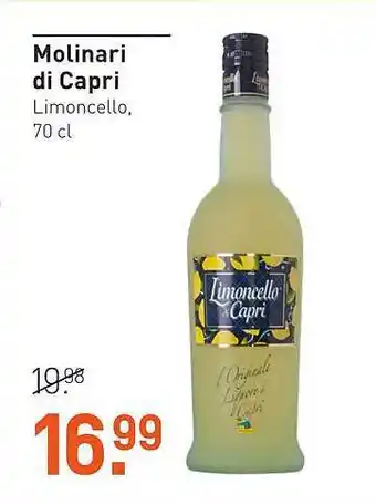 Gall & Gall Molinari di capri limoncello aanbieding