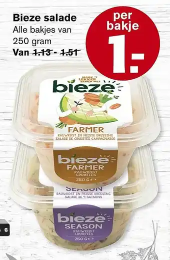 Hoogvliet Bieze salade aanbieding