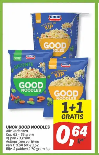 Dekamarkt Unox Good Noodles 63-65 gram aanbieding