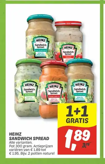 Dekamarkt Heinz sandwich spread 300 gram aanbieding